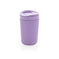 Nerezový hrnek s víčkem, 300 ml, světle fialová