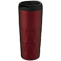 Nerezový termohrnek 450ml, s plastovým víčkem, červený