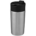 Nerezový termohrnek s měděnou izolací 330ml, s plastovým víčkem, stříbrný