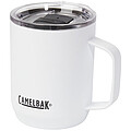 Nerezový termohrnek s uchem a plastovým víčkem, 350ml, bílý