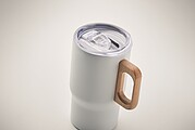NUNU Dvoustěnný hrnek z recyklované nerezové oceli, 350 ml, bílá