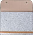 Obal na notebook z RPET plsti s plastovými detaily, světle šedý
