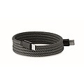 Opletený magnetický kabel, bilá/černá