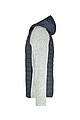 Pánská mikina James & Nicholson, světle šedý melír/antracitová, velikost 3XL