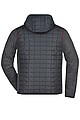 Pánská mikina James & Nicholson, tmavě šedý melír/antracitová, velikost 3XL