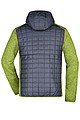 Pánská mikina James & Nicholson, zelený melír/antracitová, velikost 3XL