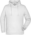 Pánská mikina s kapucí James Nicholson sweat hoodie men, bílá, vel. L
