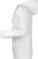 Pánská mikina s kapucí James Nicholson sweat hoodie men, bílá, vel. L
