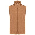 Pánská mikrofleecová vesta Kariban fleece vest men, hnědý melír, vel. S