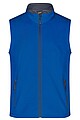Pánská vesta James & Nicholson Promo softshell, královská modrá/námořní modrá, velikost S