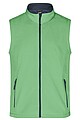 Pánská vesta James & Nicholson Promo softshell, zelená/námořní modrá, velikost S