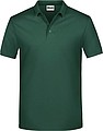 Pánské piqué polo James & Nicholson, tmavě zelená, L