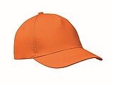 Pětipanelová baseballová kšiltovka, oranžová