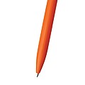 Plastová propiska s žebrovaným úchopem, oranžová