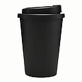 Plastový dvouvrstvý hrnek s víčkem, 300ml, černý