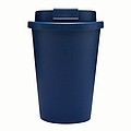 Plastový dvouvrstvý hrnek s víčkem, 300ml, námořní modrá