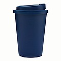 Plastový dvouvrstvý hrnek s víčkem, 300ml, námořní modrá
