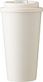 Plastový kelímek s víčkem na pití, 475ml, béžový