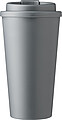 Plastový kelímek s víčkem na pití, 475ml, šedý