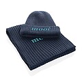 Pletená šála 180x25cm Impact z Polylana® AWARE™, námořní modrá