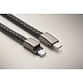 Pletený náramek a kabel type-C, černá