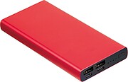 Powerbanka 10 000 mAh s LCD displejem, červená