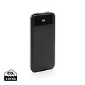Powerbanka 10000mAh s integrovanými kabely z RCS plastu, černá