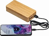 Powerbanka 20000mAh s bambusovým povrchem