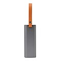 Powerbanka s integrovaným nabíjecím kabelem 20 000 mAh, stříbrná