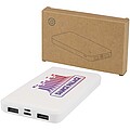 Powerbanka z recyklovaného plastu s kapacitou 10 000 mAh a výkonem 10 W, bílá