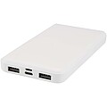 Powerbanka z recyklovaného plastu s kapacitou 10 000 mAh a výkonem 10 W, bílá