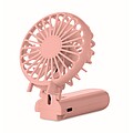 Přenosný skládací ventilátor, jemně růžová