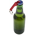 Přívěšek na klíče s otvírákem, recyklovaný hliník, červený