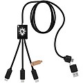Prodloužený bambusový kabel 5v1 SCX.design C28, černá