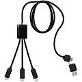 Prodloužený bambusový kabel 5v1 SCX.design C28, modrá