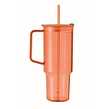 Průhledný hrnek 1200 ml, oranžová