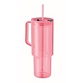 Průhledný hrnek 1200 ml, růžová