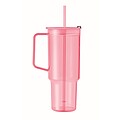 Průhledný hrnek 1200 ml, růžová