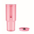 Průhledný hrnek 1200 ml, růžová