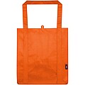 Recyklovaná netkaná nákupní taška s pevným dnem, oranžová