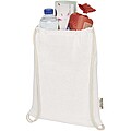 RecyklovanÝ bavlněný stahovací batoh 140g/m2, bílá