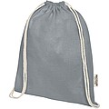RecyklovanÝ bavlněný stahovací batoh 140g/m2, šedá