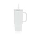 Recyklovaný nepropustný kompaktní termohrnek 480ml, bílá