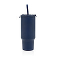 Recyklovaný nepropustný kompaktní termohrnek 480ml, námořní modrá