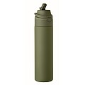 RENGIN Jednostěnná láhev z nerezové oceli 650 ml, tmavě zelená