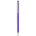 RUBBY Kovová propiska, modrá náplň, stylus pro kapac.displej, fialová