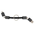 Rychlý nabíjecí kabel Terra 4v1 60W z recyklovaného hliníku, šedá