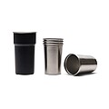 Sada 4 nerezových kelímků 250 ml, černá