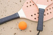 Sada na plážový tenis z palisandrového dřeva