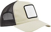 SEFIDA Pětipanelová trucker kšiltovka s nášivkou, béžová/černá